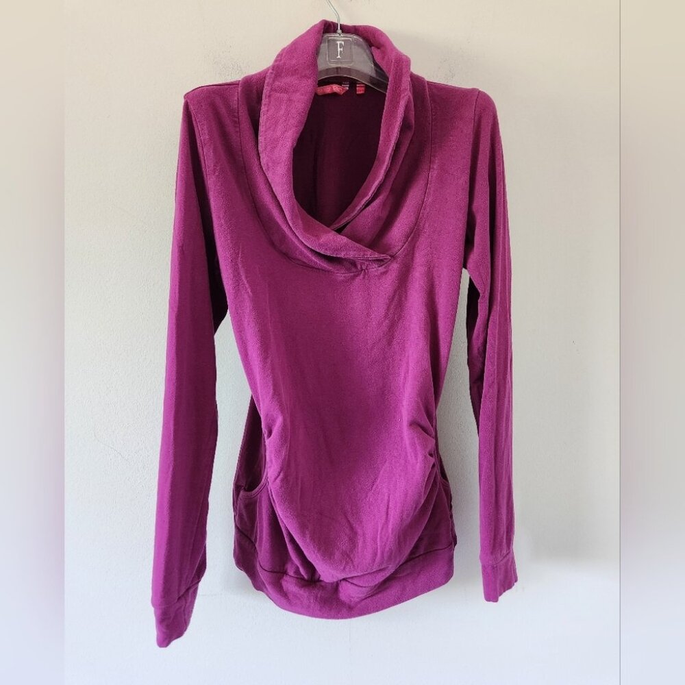 SWEATY BETTY | Cowl Neck Pullover Sweatshirt Purple Sz M